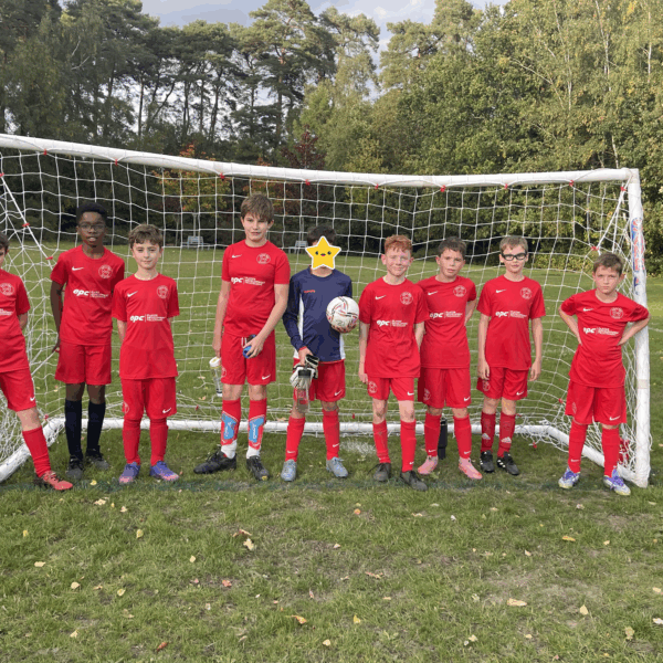 First boys football match of the year