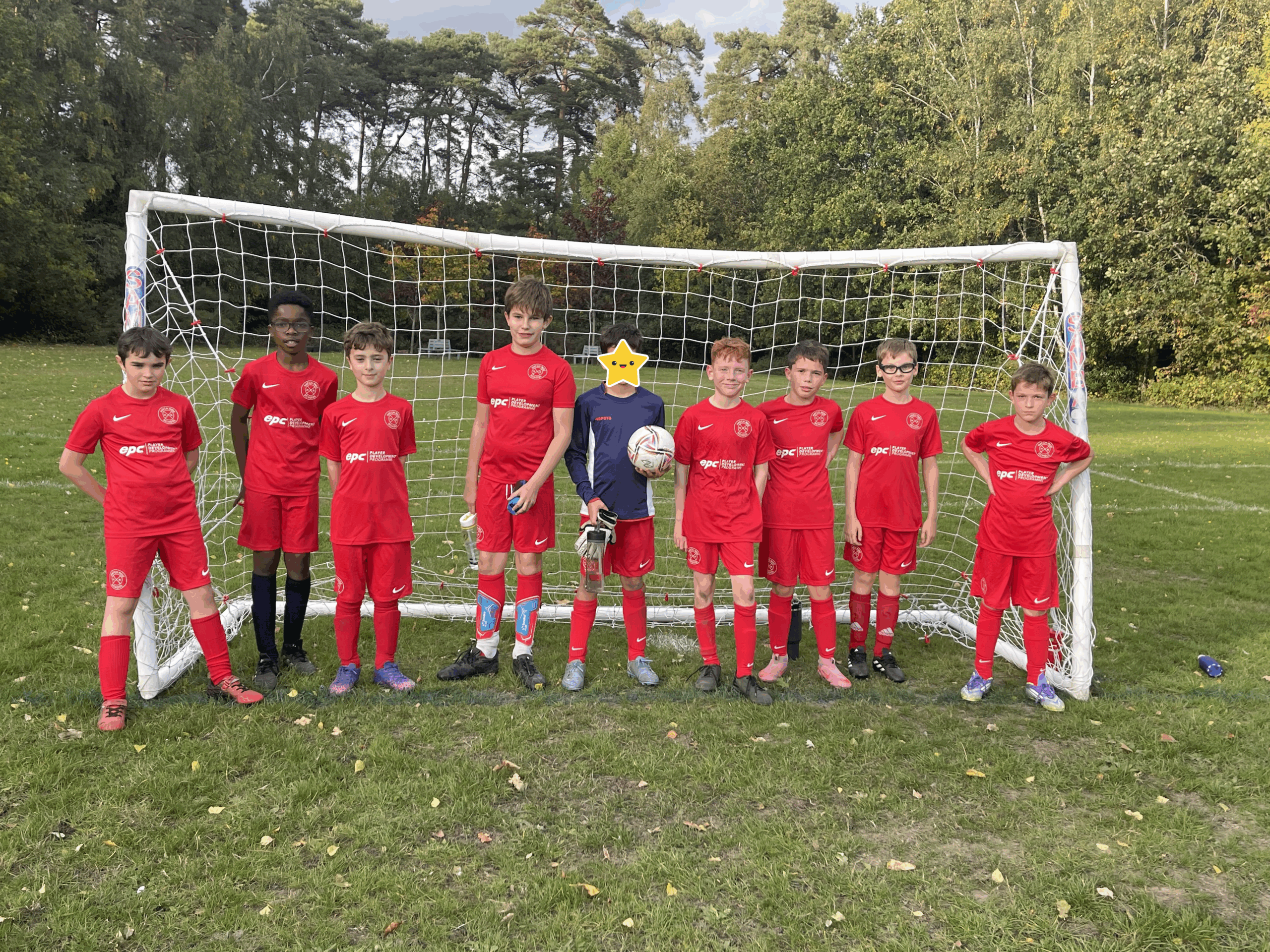 First boys football match of the year