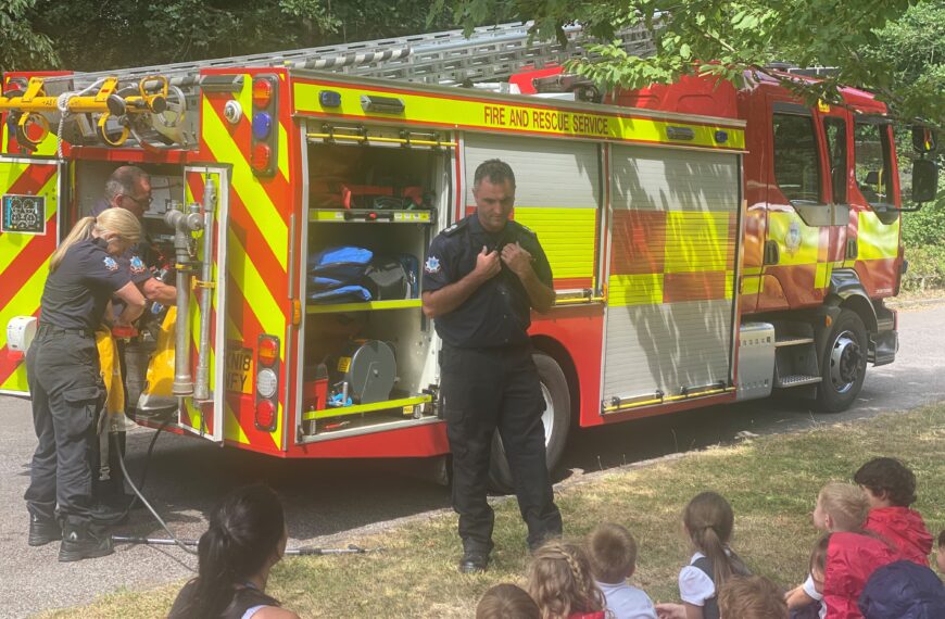 Firefighters visit